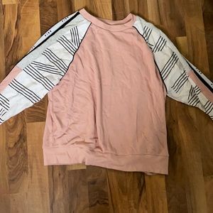 pink crew neck